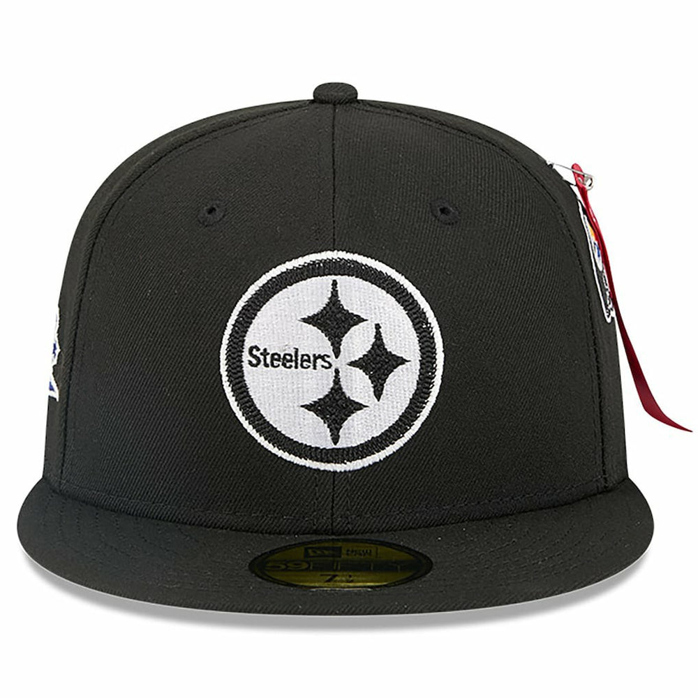 Pittsburgh Steelers New Era x Alpha Industries 59FIFTY Fitted Hat - Black on sale
