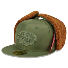 San Francisco 49ers New Era x Alpha Industries Dog Ears 59FIFTY Fitted Hat - Olive outlet