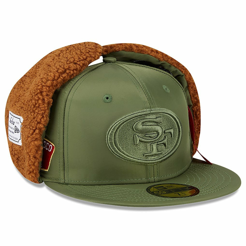 San Francisco 49ers New Era x Alpha Industries Dog Ears 59FIFTY Fitted Hat - Olive outlet