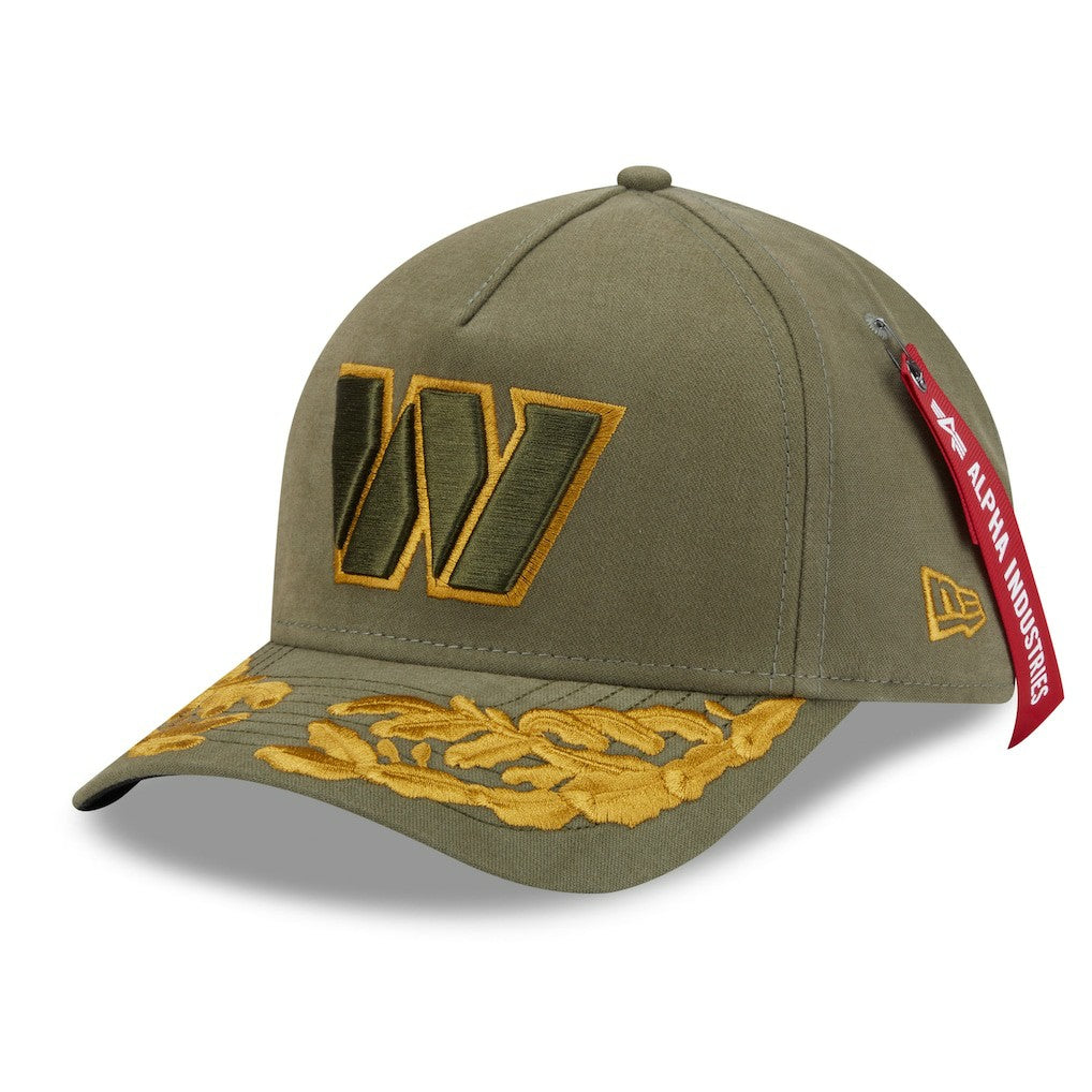 Washington Commanders New Era x Alpha Industries A-Frame 9FORTY Adjustable Hat - Olive online