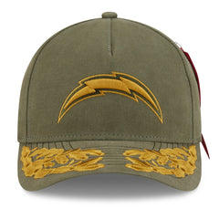 Los Angeles Chargers New Era x Alpha Industries A-Frame 9FORTY Adjustable Hat - Olive online