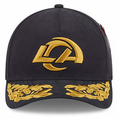 Los Angeles Rams New Era x Alpha Industries A-Frame 9FORTY Adjustable Hat - Black on sale