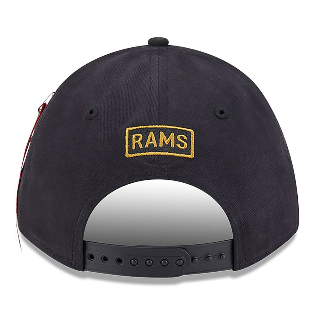 Los Angeles Rams New Era x Alpha Industries A-Frame 9FORTY Adjustable Hat - Black on sale
