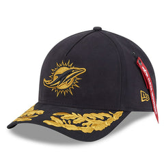 Miami Dolphins New Era x Alpha Industries A-Frame 9FORTY Adjustable Hat - Black for sale