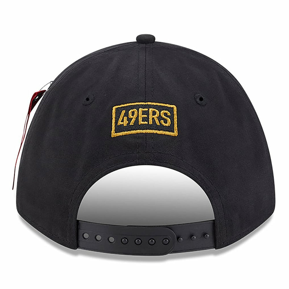 San Francisco 49ers New Era x Alpha Industries A-Frame 9FORTY Adjustable Hat - Black discount