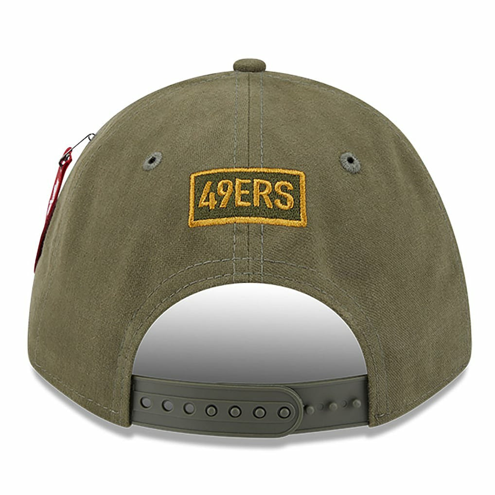 San Francisco 49ers New Era x Alpha Industries A-Frame 9FORTY Adjustable Hat - Olive online