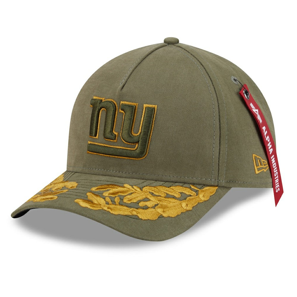 New York Giants New Era x Alpha Industries A-Frame 9FORTY Adjustable Hat - Olive online