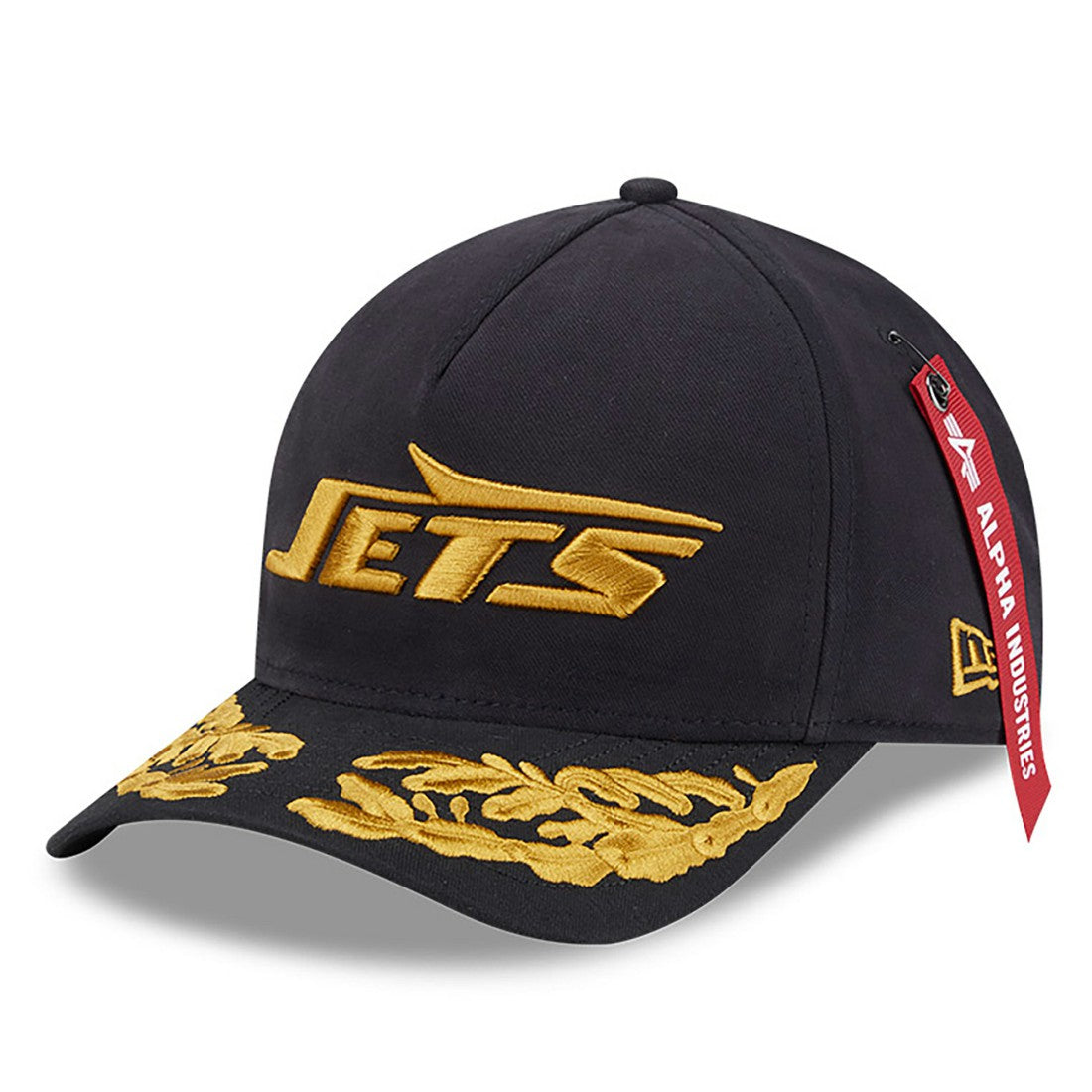 New York Jets New Era x Alpha Industries A-Frame 9FORTY Adjustable Hat - Black sale