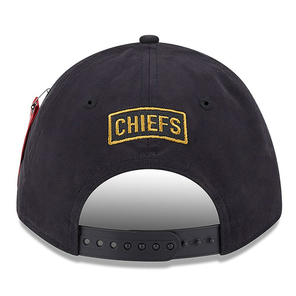 Kansas City Chiefs New Era x Alpha Industries A-Frame 9FORTY Adjustable Hat - Black discount