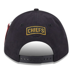 Kansas City Chiefs New Era x Alpha Industries A-Frame 9FORTY Adjustable Hat - Black discount