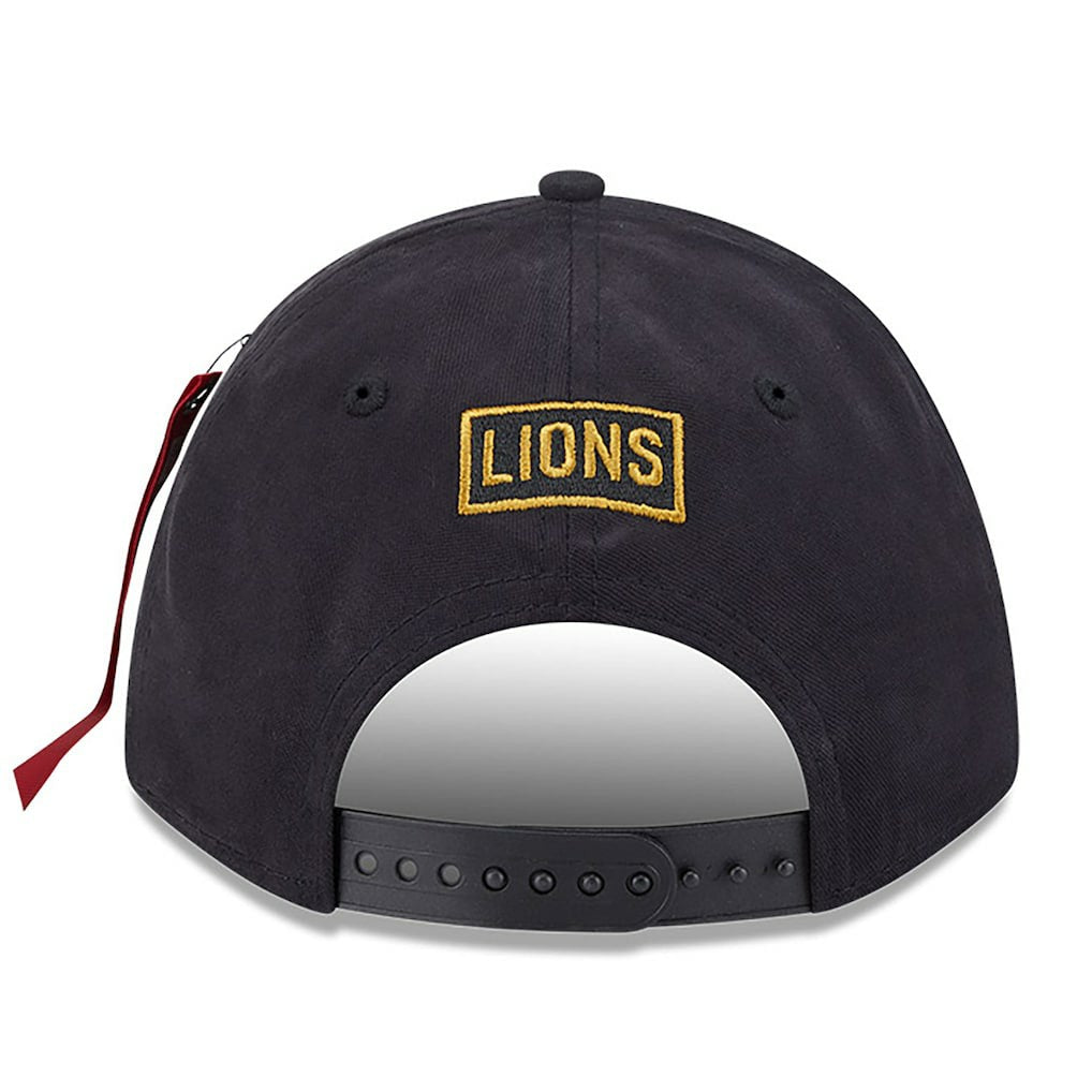 Detroit Lions New Era x Alpha Industries A-Frame 9FORTY Adjustable Hat - Black for sale