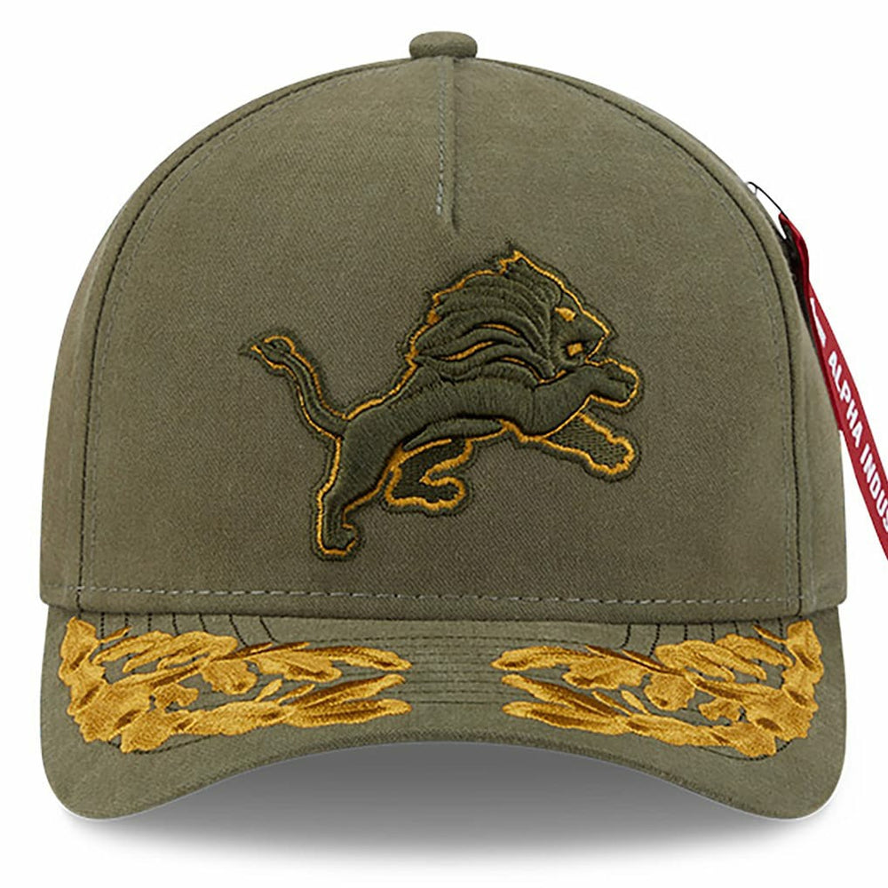 Detroit Lions New Era x Alpha Industries A-Frame 9FORTY Adjustable Hat - Olive outlet