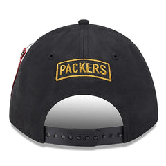Green Bay Packers New Era x Alpha Industries A-Frame 9FORTY Adjustable Hat - Black cheap
