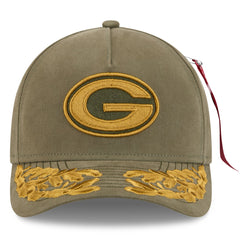 Green Bay Packers New Era x Alpha Industries A-Frame 9FORTY Adjustable Hat - Olive cheap