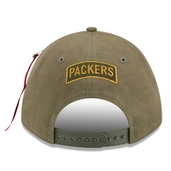 Green Bay Packers New Era x Alpha Industries A-Frame 9FORTY Adjustable Hat - Olive cheap