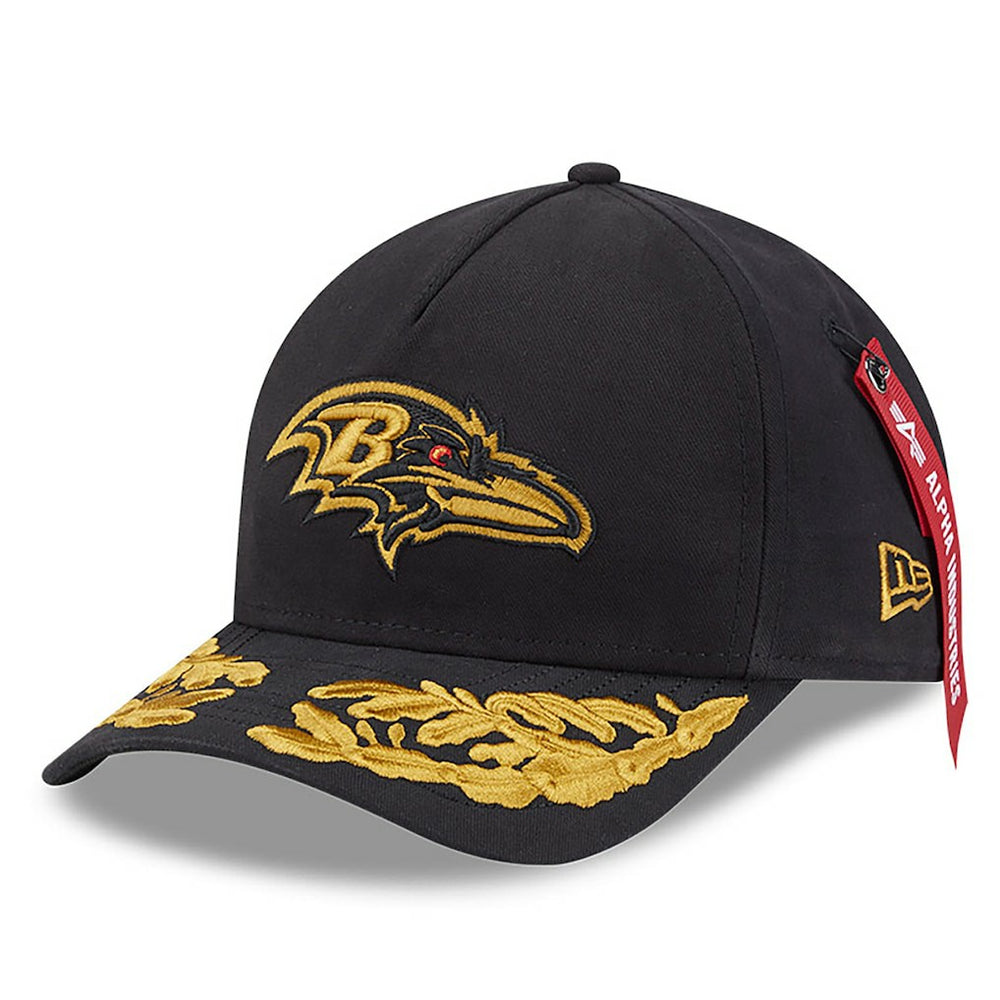 Baltimore Ravens New Era x Alpha Industries A-Frame 9FORTY Adjustable Hat - Black sale