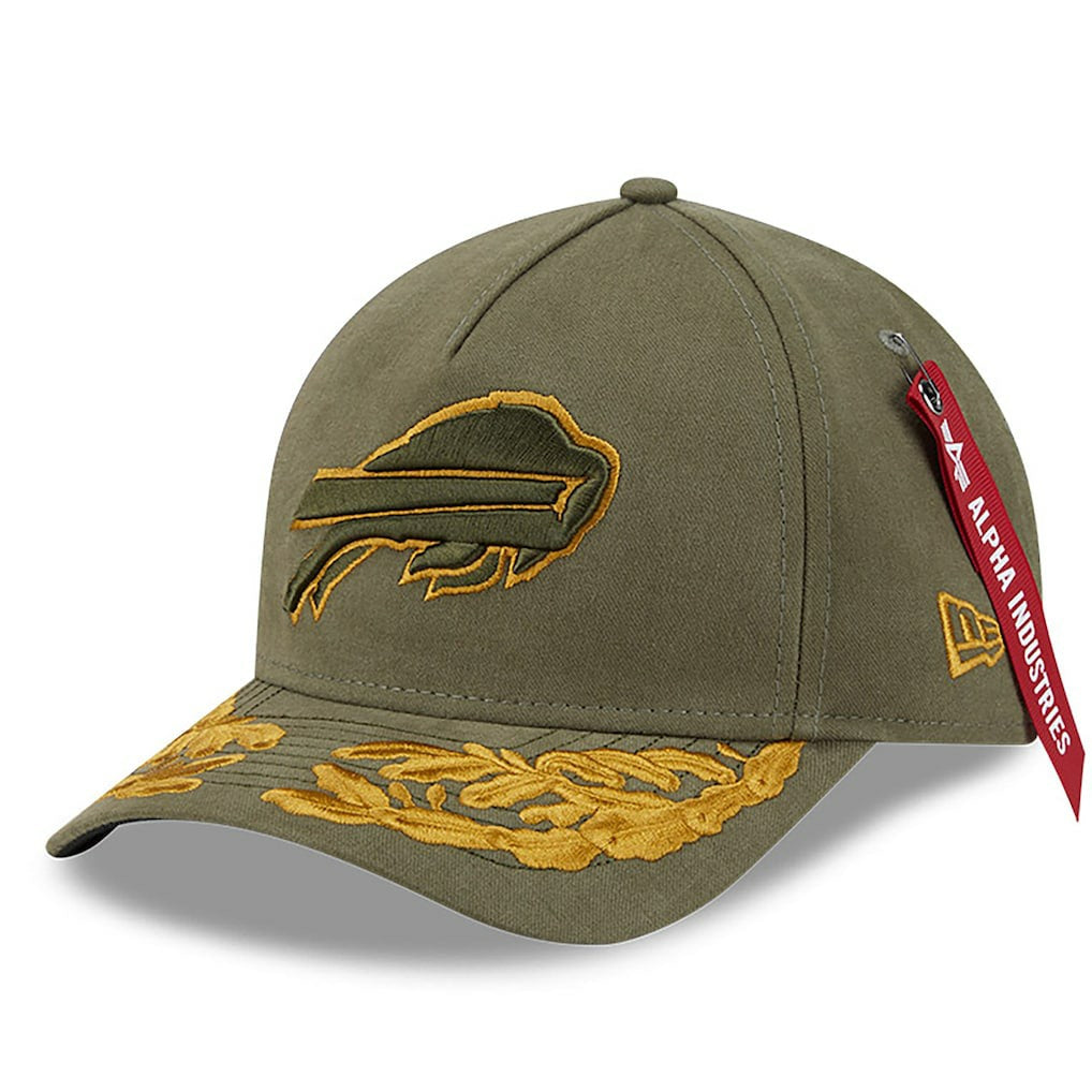 Buffalo Bills New Era x Alpha Industries A-Frame 9FORTY Adjustable Hat - Olive sale