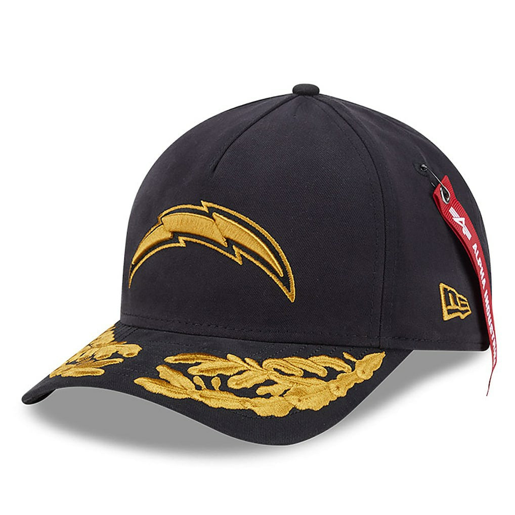 Los Angeles Chargers New Era x Alpha Industries A-Frame 9FORTY Adjustable Hat - Black outlet