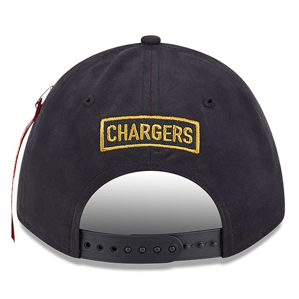 Los Angeles Chargers New Era x Alpha Industries A-Frame 9FORTY Adjustable Hat - Black outlet