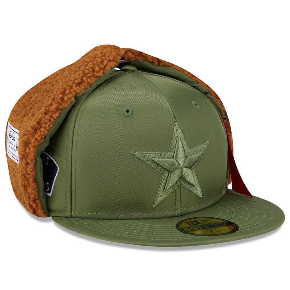 Dallas Cowboys New Era x Alpha Industries Dog Ears 59FIFTY Fitted Hat - Olive discount