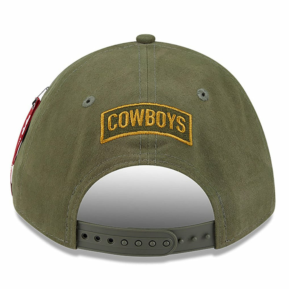 Dallas Cowboys New Era x Alpha Industries A-Frame 9FORTY Adjustable Hat - Olive for sale