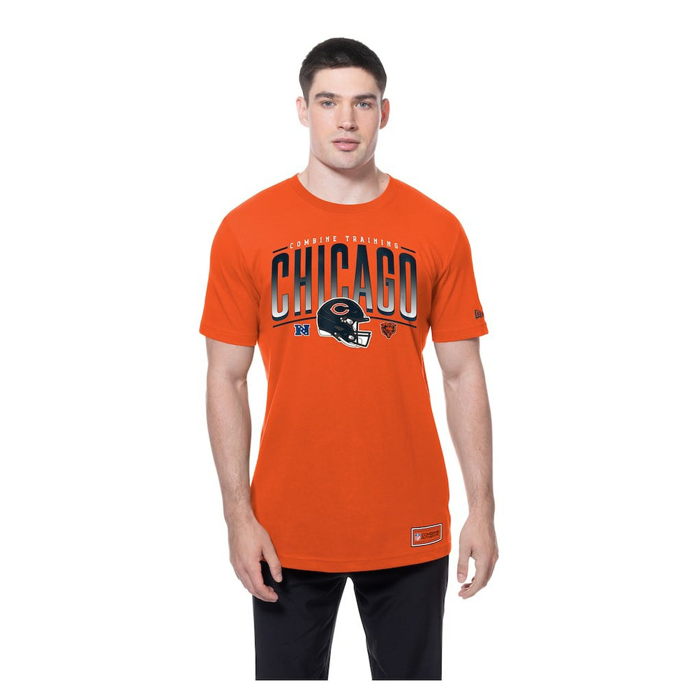 Chicago Bears New Era Combine Authentic Helmet T-Shirt - Orange for sale