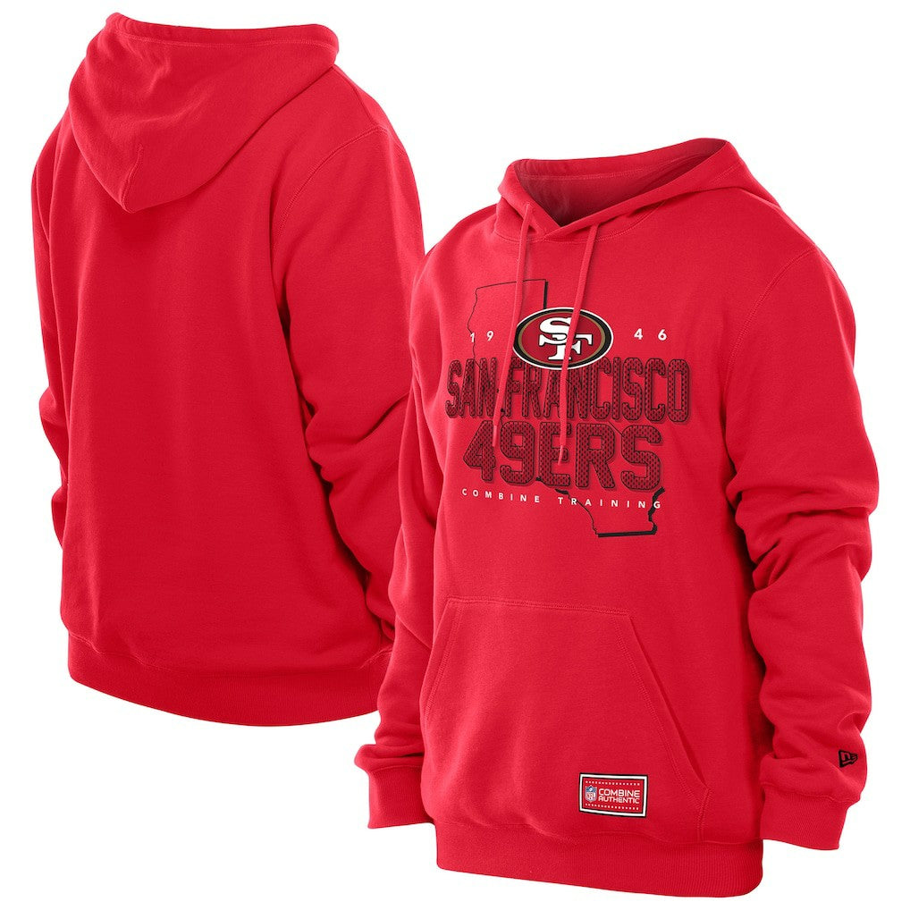San Francisco 49ers New Era Combine Authentic Local State Throwback Hoodie - Scarlet on sale