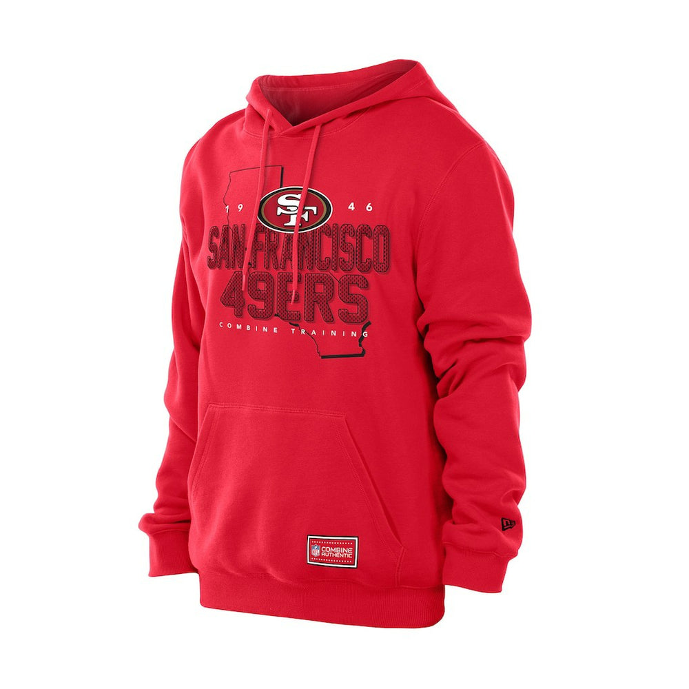 San Francisco 49ers New Era Combine Authentic Local State Throwback Hoodie - Scarlet on sale
