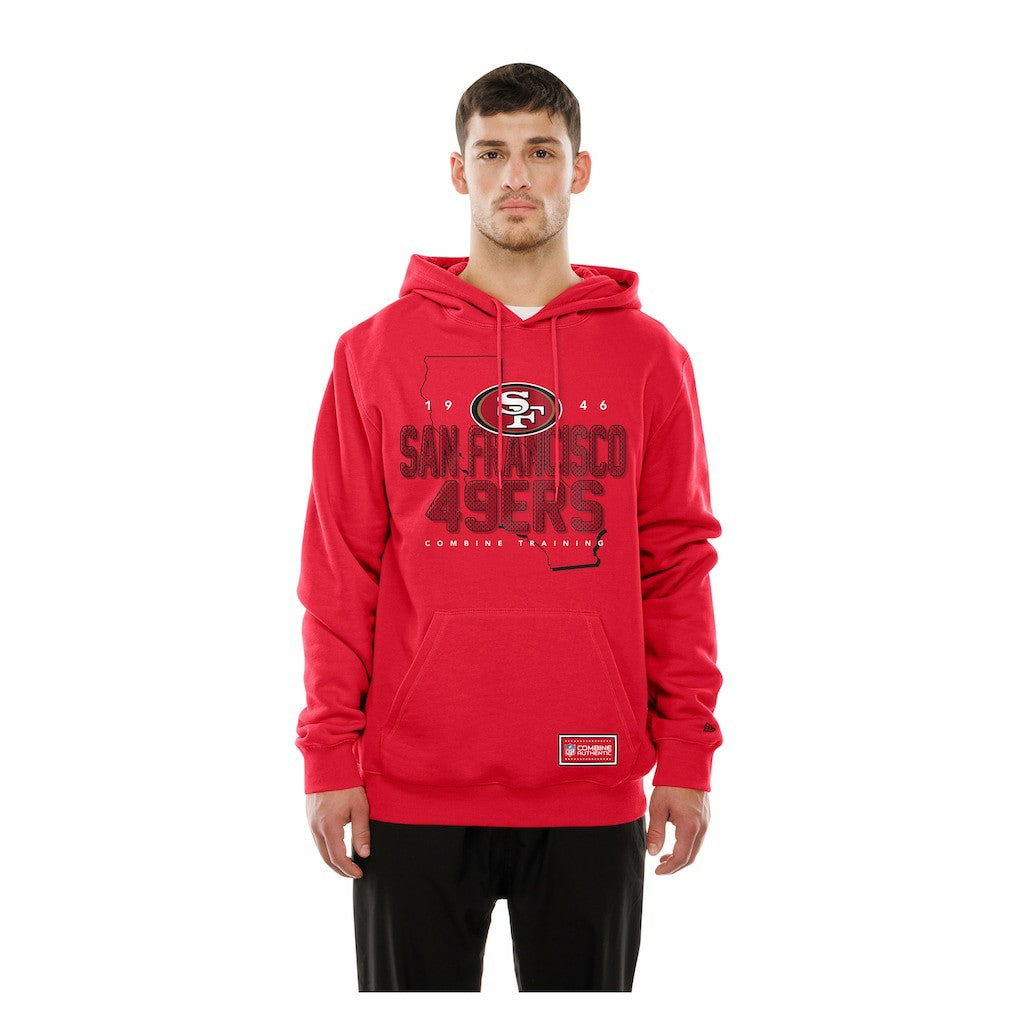 San Francisco 49ers New Era Combine Authentic Local State Throwback Hoodie - Scarlet on sale