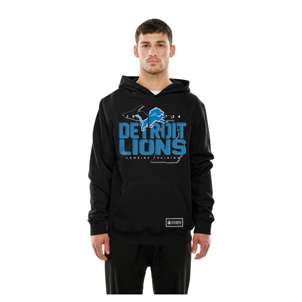 Detroit Lions New Era Combine Authentic Local State Hoodie - Black on sale