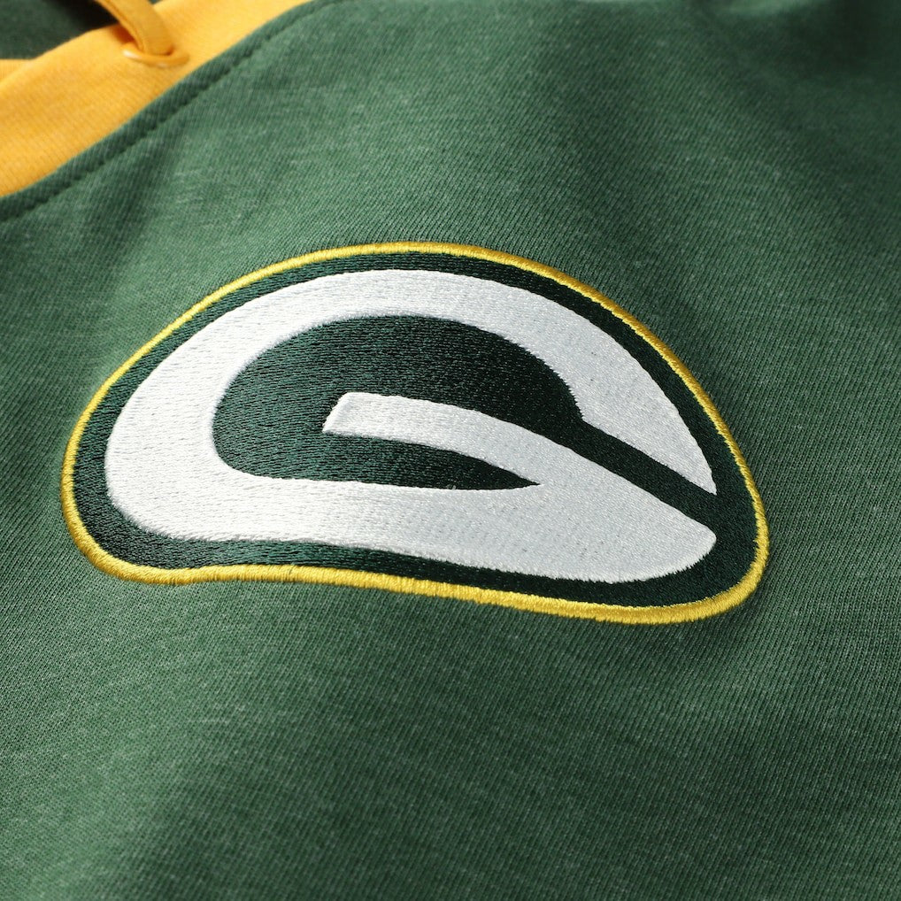 Green Bay Packers New Era Women's Plus Size Throwback Lace-Up Long Sleeve T-Shirt - Green cheap