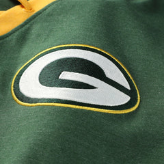 Green Bay Packers New Era Women's Plus Size Throwback Lace-Up Long Sleeve T-Shirt - Green cheap