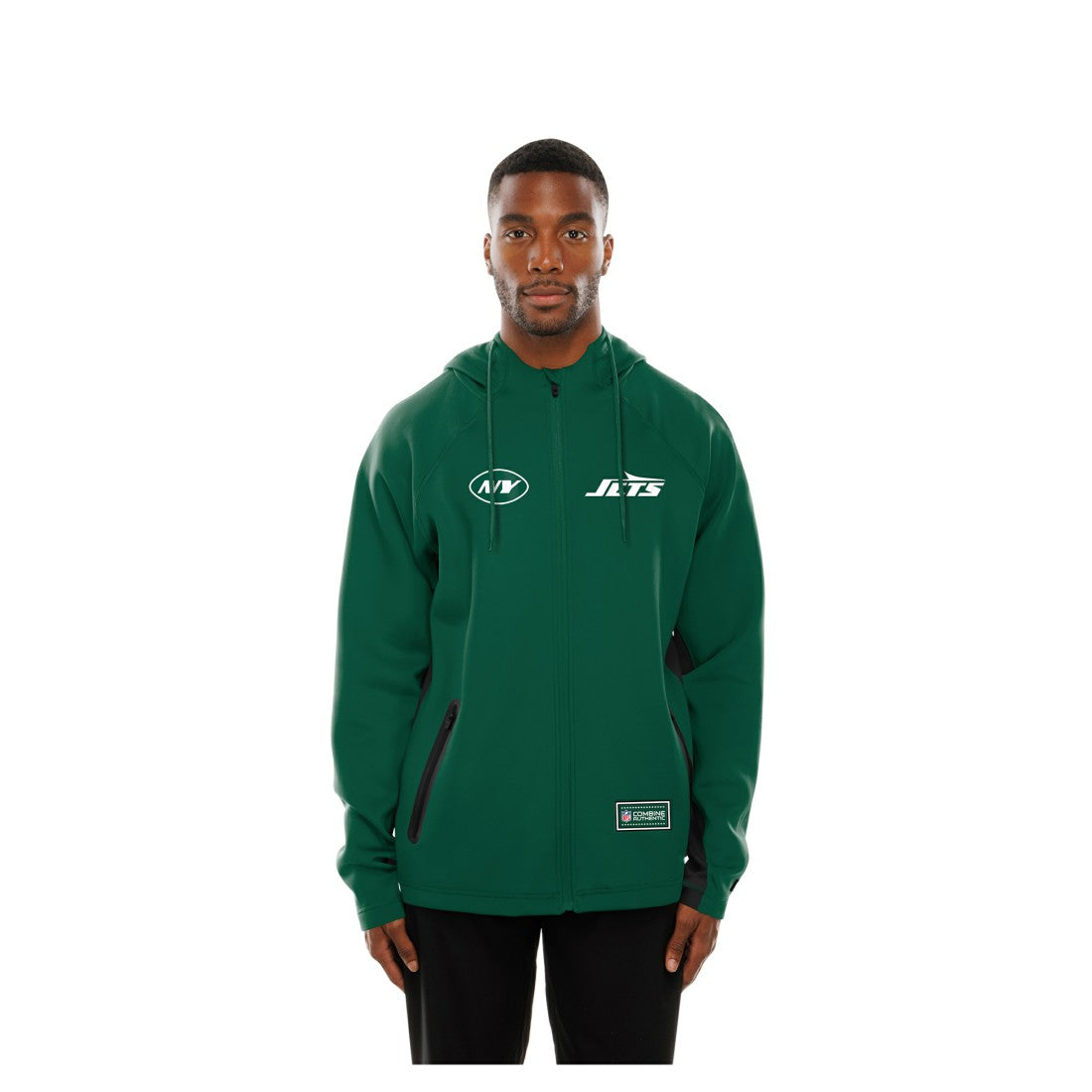 New York Jets New Era Combine Authentic Raglan Scuba Full-Zip Hoodie - Green sale