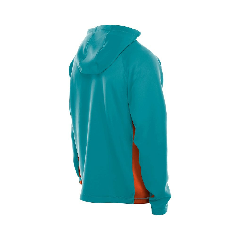 Miami Dolphins New Era Combine Authentic Raglan Scuba Full-Zip Hoodie - Aqua on sale