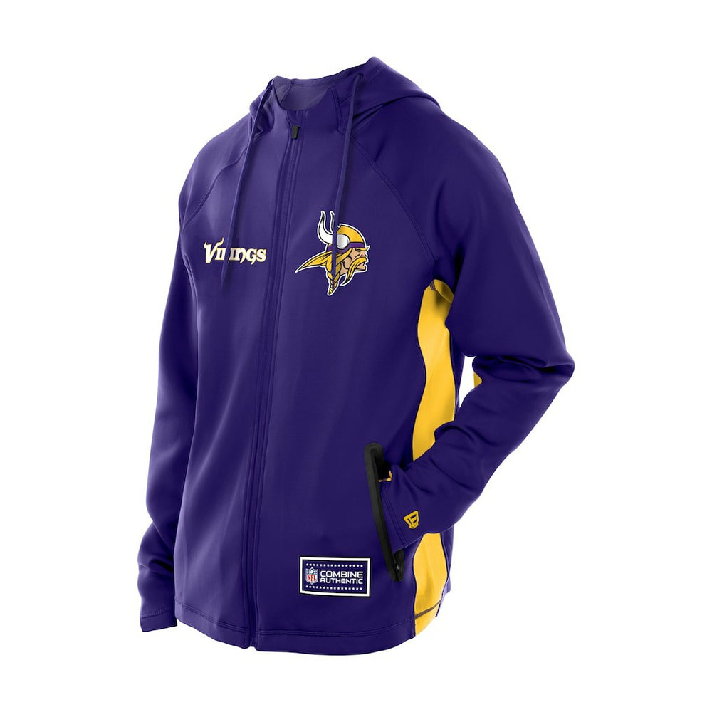 Minnesota Vikings New Era Combine Authentic Raglan Scuba Full-Zip Hoodie - Purple cheap