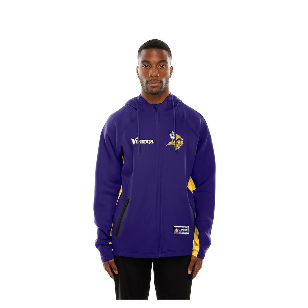 Minnesota Vikings New Era Combine Authentic Raglan Scuba Full-Zip Hoodie - Purple cheap
