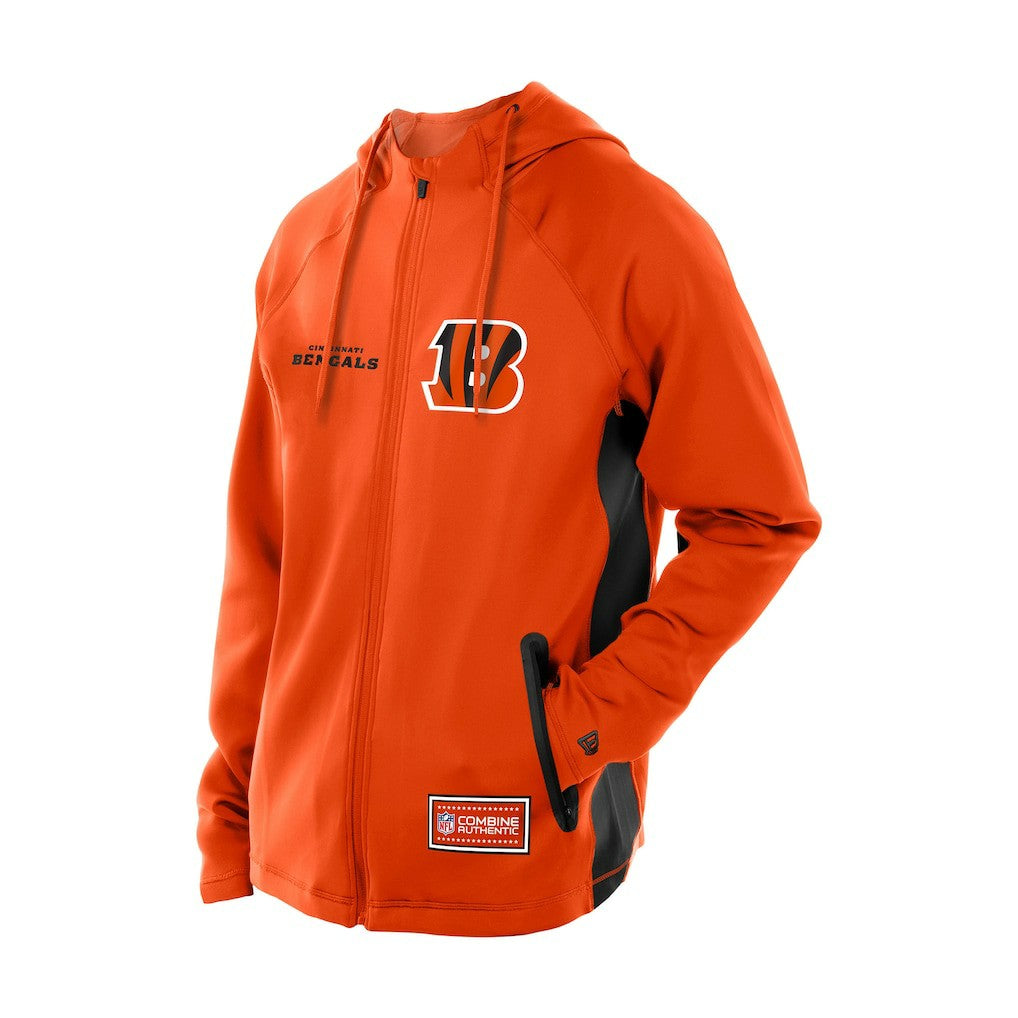 Cincinnati Bengals New Era Combine Authentic Raglan Scuba Full-Zip Hoodie - Orange cheap