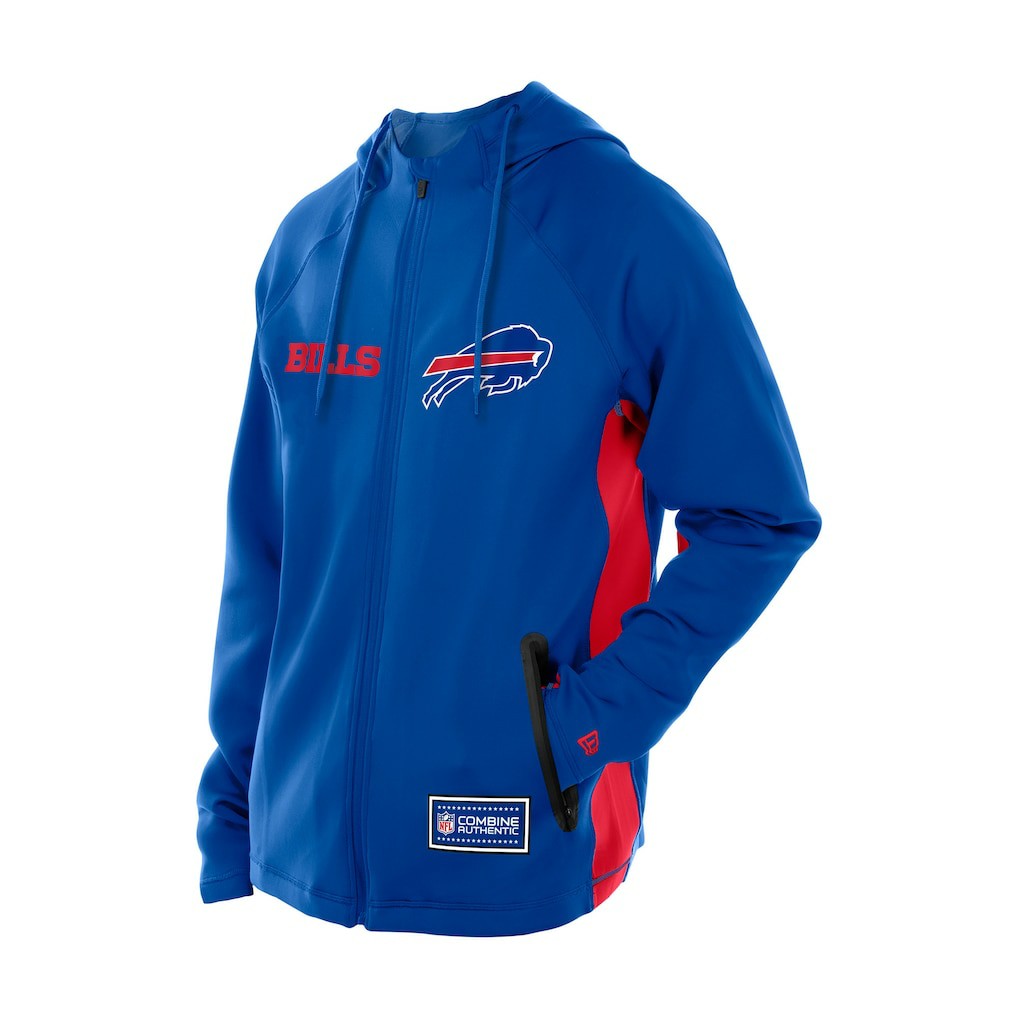 Buffalo Bills New Era Combine Authentic Raglan Scuba Full-Zip Hoodie - Royal outlet