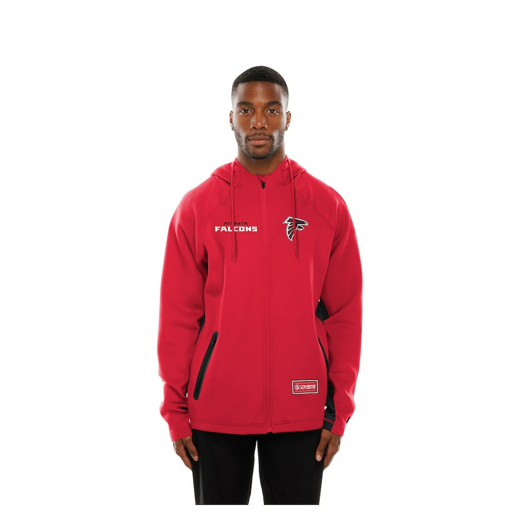 Atlanta Falcons New Era Combine Authentic Raglan Scuba Full-Zip Hoodie - Red cheap