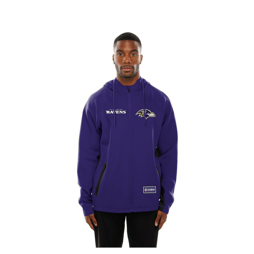 Baltimore Ravens New Era Combine Authentic Raglan Scuba Full-Zip Hoodie - Purple sale