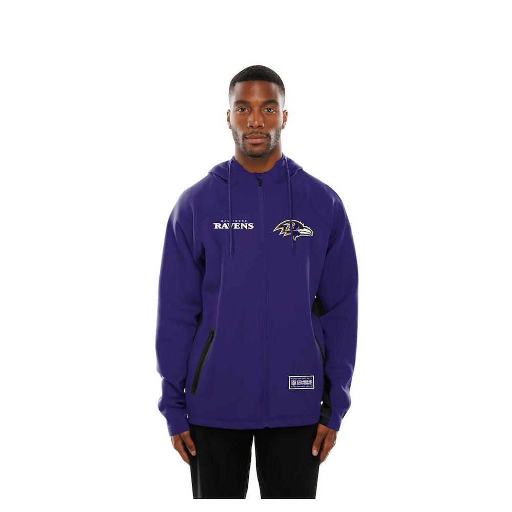 Baltimore Ravens New Era Combine Authentic Raglan Scuba Full-Zip Hoodie - Purple sale