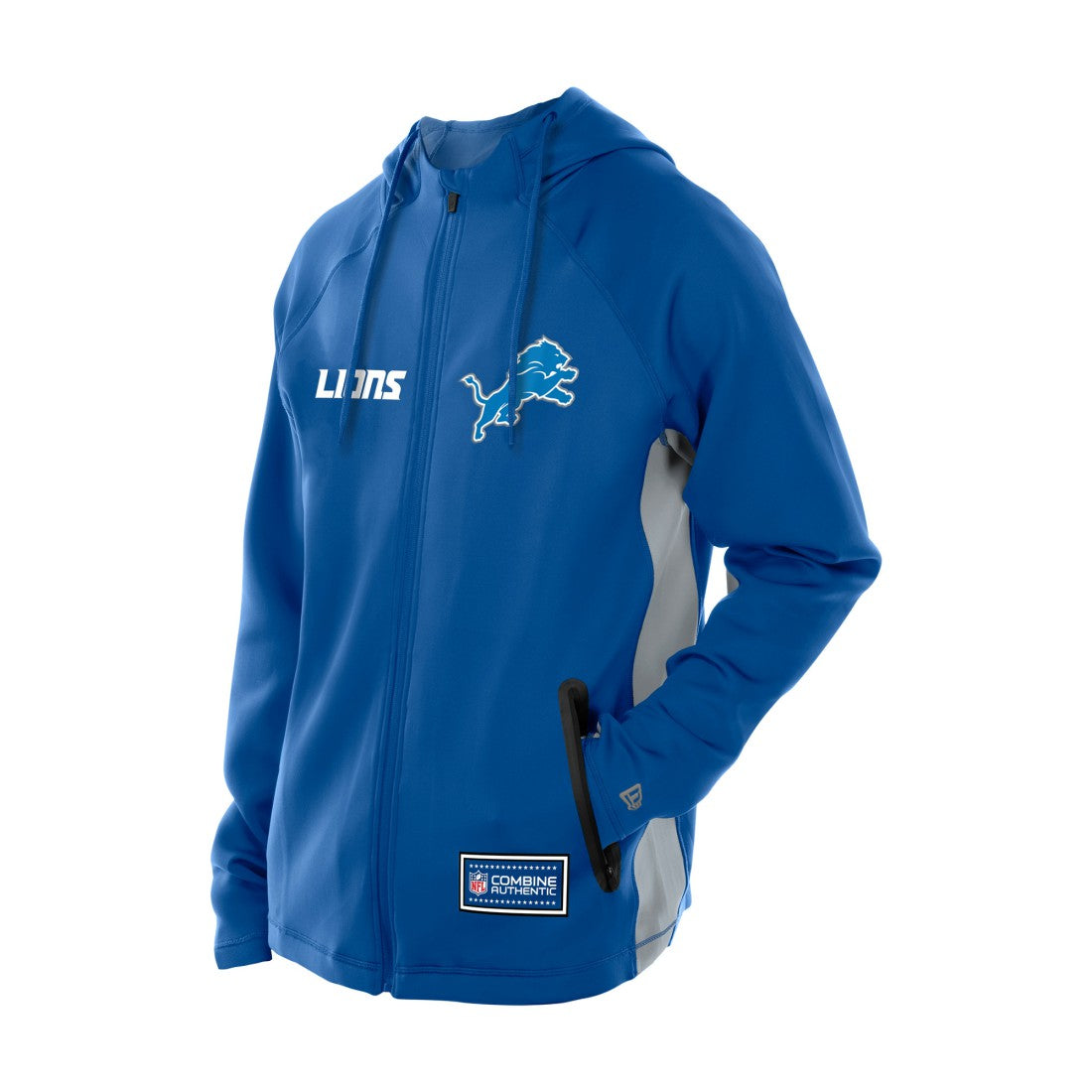 Detroit Lions New Era Combine Authentic Raglan Scuba Full-Zip Hoodie - Blue outlet
