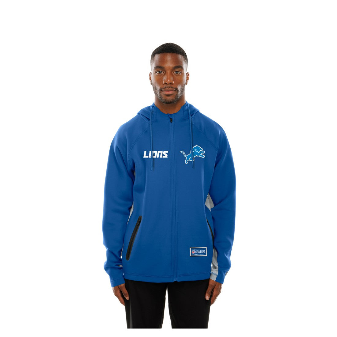 Detroit Lions New Era Combine Authentic Raglan Scuba Full-Zip Hoodie - Blue outlet