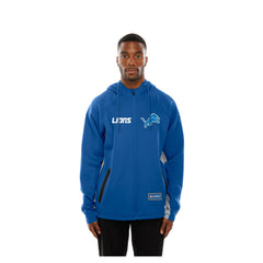 Detroit Lions New Era Combine Authentic Raglan Scuba Full-Zip Hoodie - Blue outlet