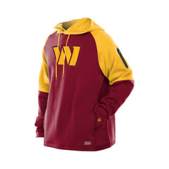 Washington Commanders New Era Combine Authentic Color Block Raglan Pullover Hoodie - Burgundy sale