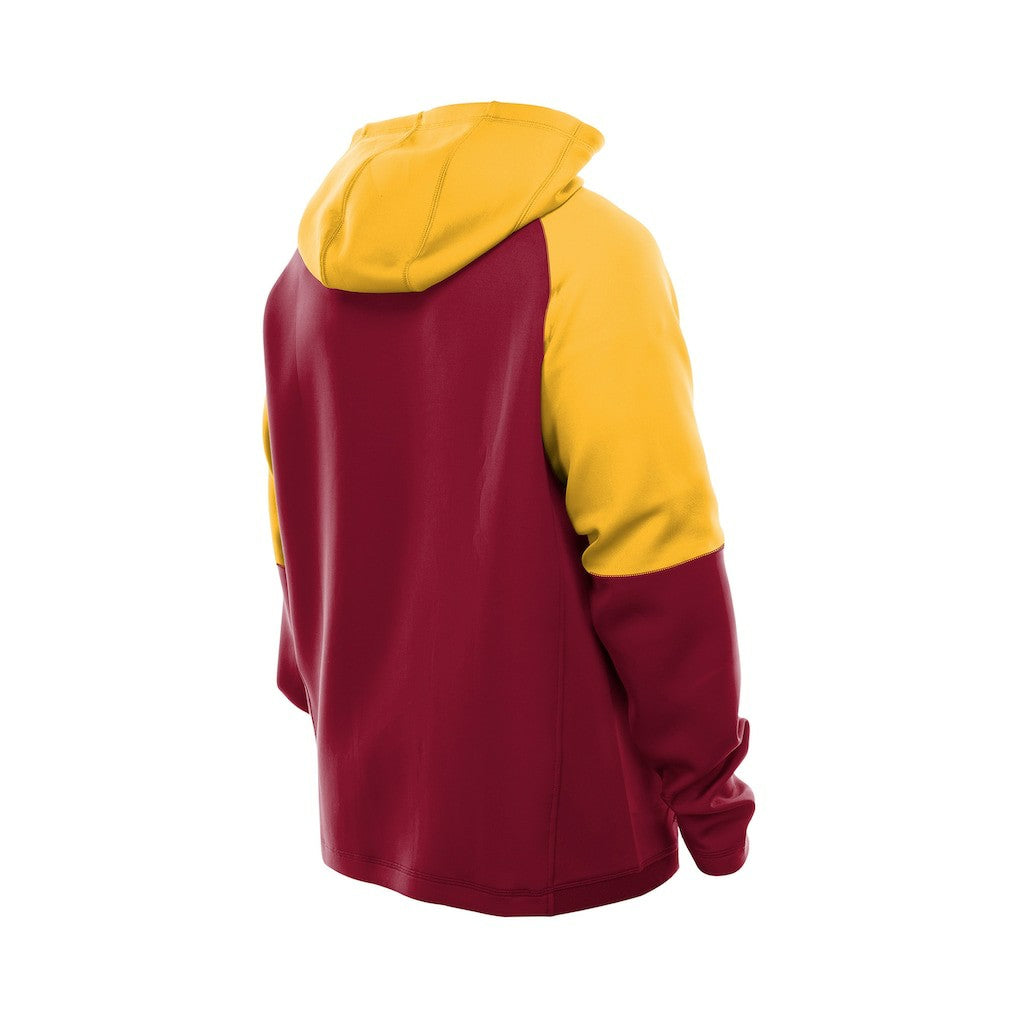 Washington Commanders New Era Combine Authentic Color Block Raglan Pullover Hoodie - Burgundy sale