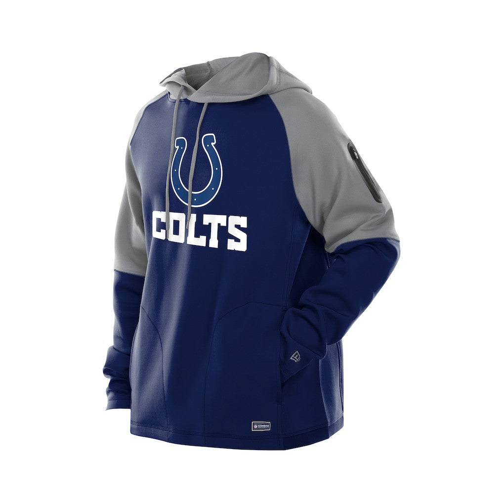Indianapolis Colts New Era Combine Authentic Color Block Raglan Pullover Hoodie - Royal discount