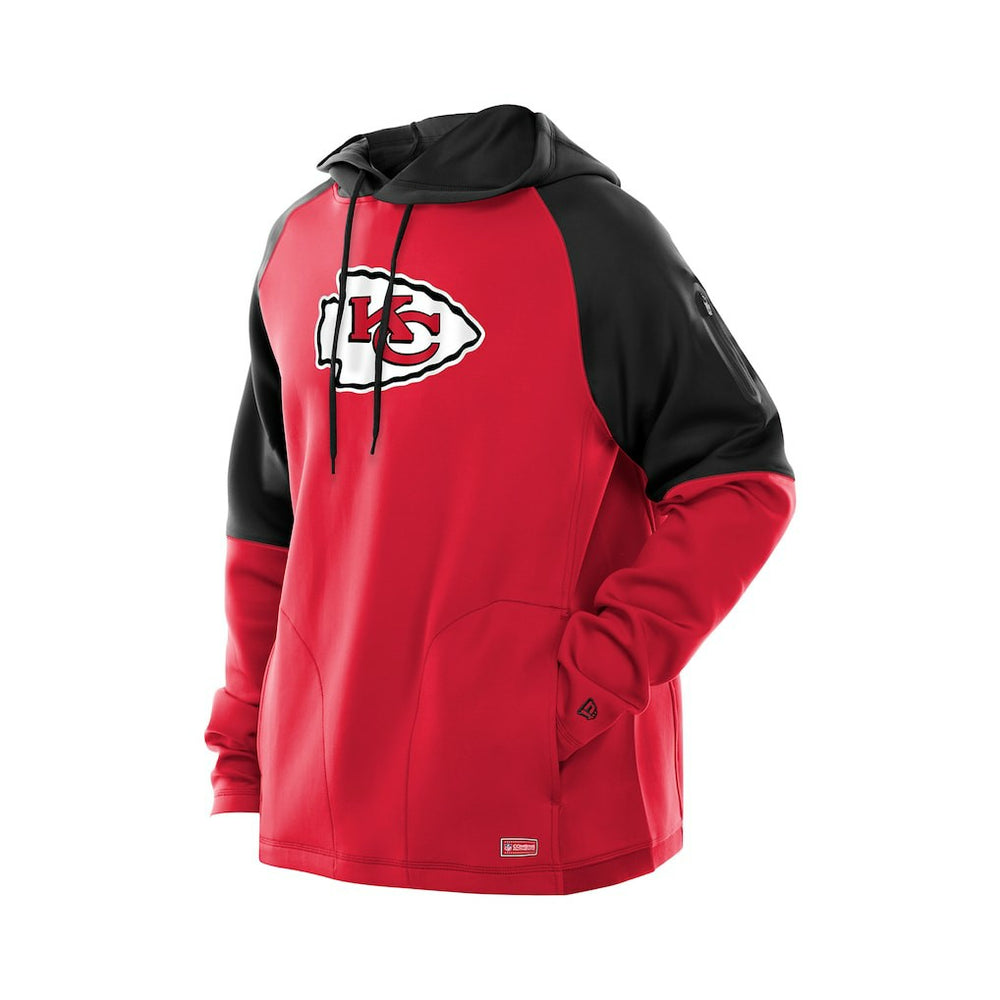 Kansas City Chiefs New Era Combine Authentic Color Block Raglan Pullover Hoodie - Red online