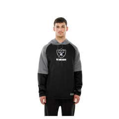 Las Vegas Raiders New Era Combine Authentic Color Block Raglan Pullover Hoodie - Black on sale