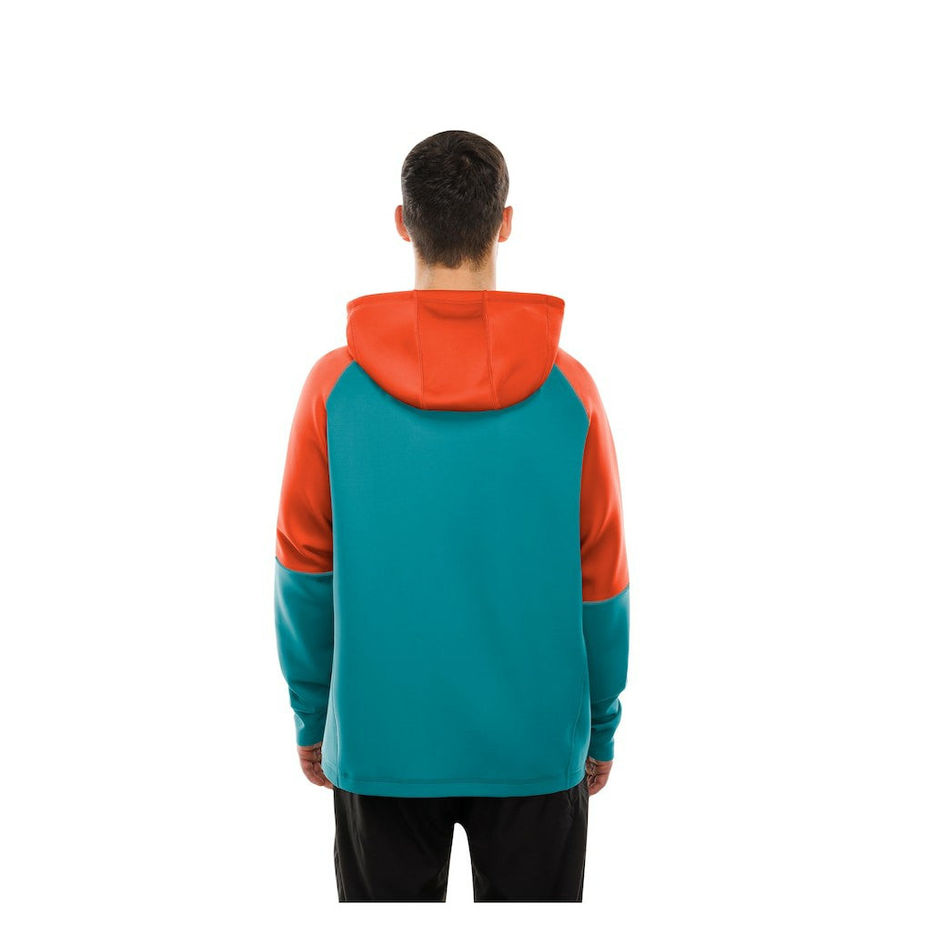 Miami Dolphins New Era Combine Authentic Color Block Raglan Pullover Hoodie - Aqua discount